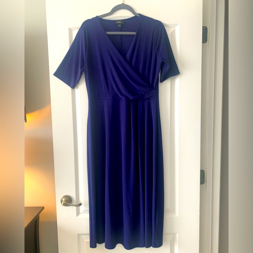 Maxi length purple dress